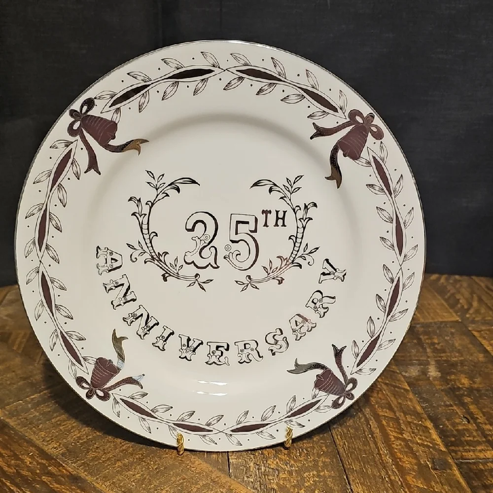 25th Anniversary Decorative Plate Vintage